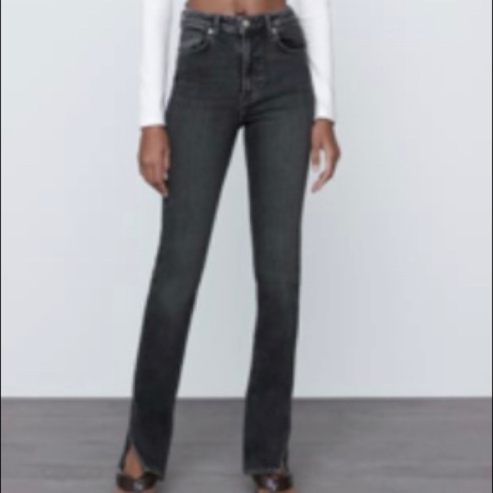 NWT Zara | Hi Rise Split Skinny Jeans